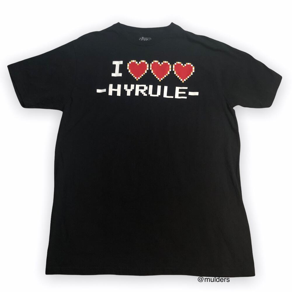 The Legend of Zelda I Love Hyrule Black Short Sleeve Graphic Shirt